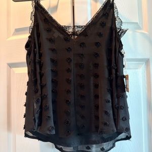 Black sheer tank top